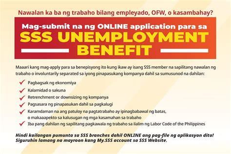 How To Apply for SSS Unemployment Benefit: An .